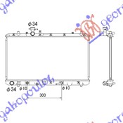 RADIATOR 1.5-1.6 PETROL VVTi AUTOMATIC (375x710) (KOYO)