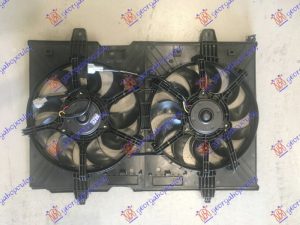 COOLING FAN (DOUBLE) PETROL-DIESEL 2007- (340/340mm) (4PIN+4PIN)