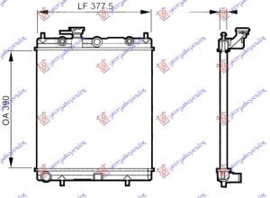 RADIATOR 1.0-1.3-1.4 PETROL (380x368) (VALEO)