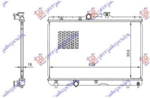 RADIATOR 1.3-1.6 PETROL (638x350) (KOYO)