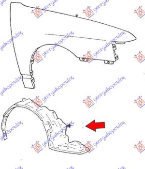 FRONT INNER PLASTIC FENDER