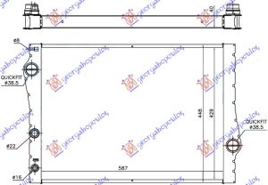 HLADNJAK MOTORA 3.0i 24V 3.0 TD (587x429x40)