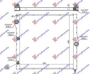 HLADNJAK MOTORA 4.4 (50i) BENZIN - 3.0 (50d) DIZEL (585x580x32) (CEO ALUMINIJUM)