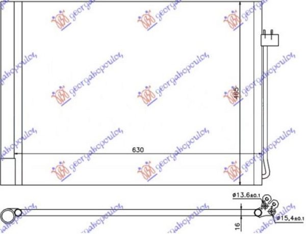 CONDENSER PETROL/DIESEL (590x450x16) (KOYO)