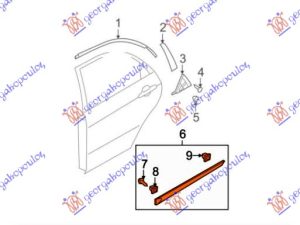 REAR DOOR MOULDING (O)