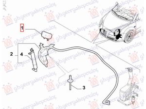 HEAD LAMP WASHER COVER (O)
