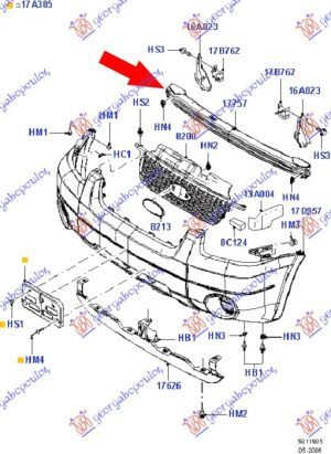 FRONT BUMPER REINFORCEMENT (O)