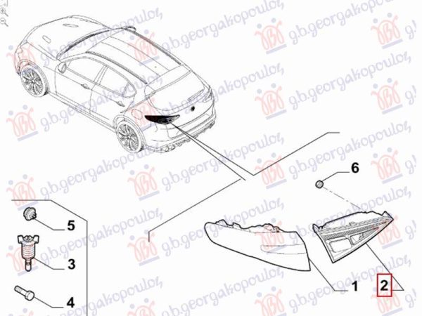 TAIL LAMP INNER LED (O)