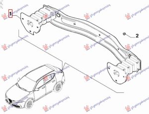 REAR BUMPER REINFORCEMENT (O)