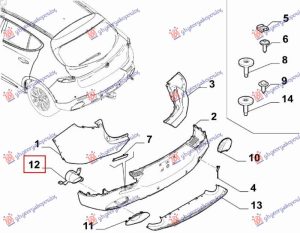 REAR EXHAUST MOULDING CHROME (EXHAUST FINISHER) (O)