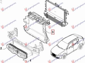 AIRDUCT FRONT PLASTIC UPPER (O)