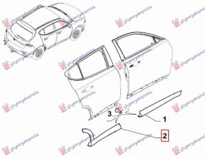 REAR DOOR MOULDING (O)