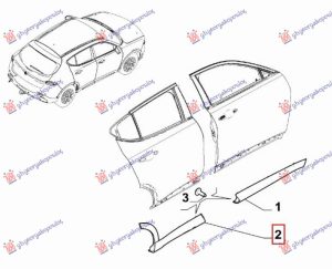 REAR DOOR MOULDING (O)