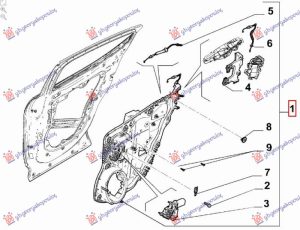 REAR WINDOW REGULATOR  ELECTRIAL  (W/O MOTOR) (W/PANEL) (O)