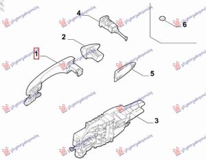 DOOR HANDLE OUTER FRONT (KEYLESS) (O)