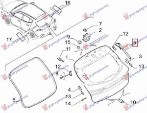 GAS SPRING TAIL GATE ELECTRICAL (O)