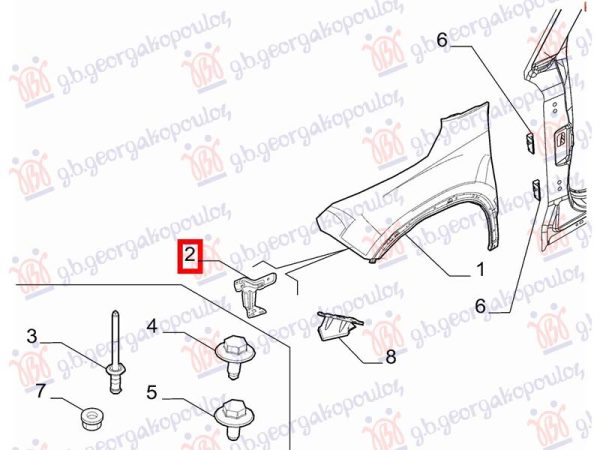 NOSAC BLATOBRANA GORNJI METAL (O) DESNO