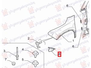 NOSAC BLATOBRANA DONJI METAL (O) DESNO