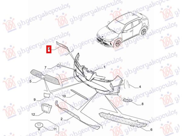 HEAD LAMP MOULDING (O)