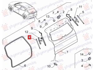 GAS SPRING TAIL GATE (O)