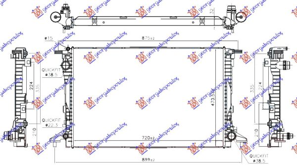 RADIATOR 2.9-3.0 TFSi PETROL AUTOMATIC - 3.0 TDi DIESEL AUTOMATIC (720x470x32) (KOYO)