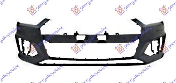 FRONT BUMPER PRIMED (W/4 PDC & WASHER HOLES)
