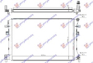 HLADNJAK MOTORA DODATNI BENZIN/DIZEL (620x410x26) (NRF) LEVO