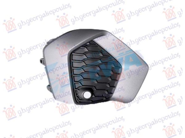 FRONT BUMPER GRILLE (BLACK W/GRAY MOULDING) (W/1 PDC)