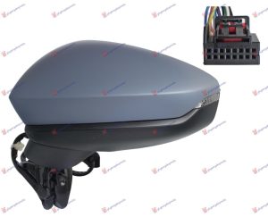 RETROVIZOR ELEKTRICNI SA GREJACEM PM (ELEKTRO-SKLPIV) (MEMORIJA) (MIGAVAC LED) (14 PIN) (A KVALITET) (ASFERICNO STAKLO) LEVO