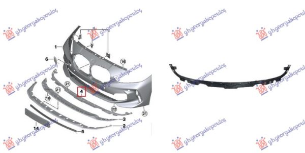 NOSAC SPOJLERA PREDNJEG BRANIKA PLASTICNI (ADAPTER) (M-SPORT)