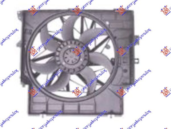 VENTILATOR KOMPLET (1.6/2.0 BENZIN - 2.0 DIZEL) (495mm) (400W) (3 PIN)