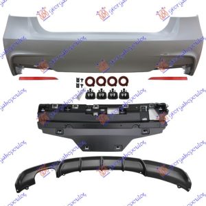 REAR BUMPER (M-STYLE)SINGLE OUT.TWIN MUF