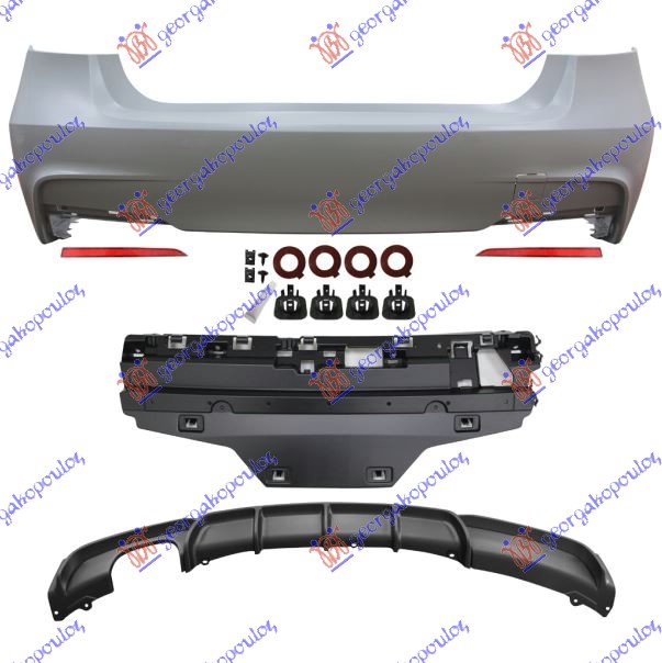 REAR BUMPER (M-STYLE)SINGLE OUT.TWIN MUF