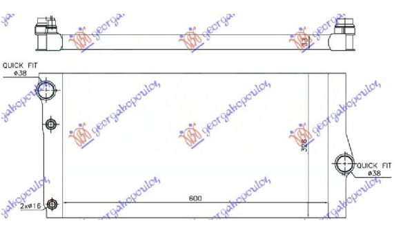 HLADNJAK MOTORA ZA SVE MODELE DIZEL (: GT/F07) (600x310x32) (MAHLE PREMIUM LINE)