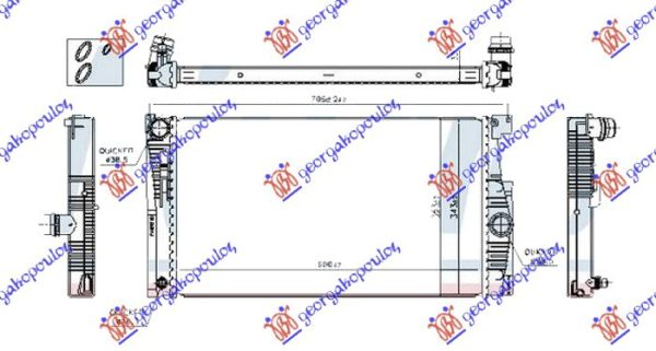 RADIATOR 2.0 PETROL +/- A/C AUTOMATIC (600x343) (KOYO)
