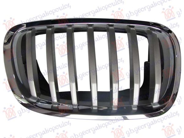 GRILLE BLACK (W/CHROME FRAME) (& X5M) 2012-