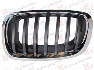 GRILLE BLACK (W/CHROME FRAME) (& X5 M) 2012-