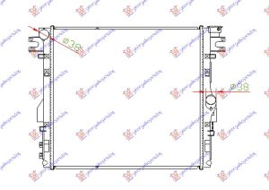 RADIATOR 3.6-3.8i PETROL MANUAL/AUTOMATIC (560x510x26) (VALEO)