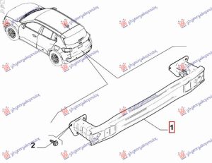 REAR BUMPER REINFORCEMENT (O)
