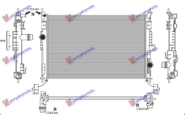 RADIATOR PETROL/DIESEL (650x435x18) (VALEO TYPE) (KOYO)