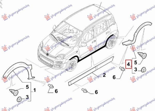 RUB PLASTICNI ZADNJEG BLATOBRANA (4X4/TREKKING) DESNO