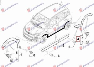 RUB PLASTICNI ZADNJEG BLATOBRANA (4X4/TREKKING) LEVO