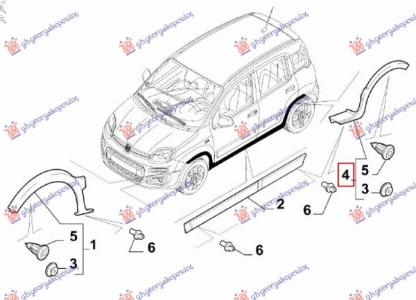 RUB PLASTICNI ZADNJEG BLATOBRANA (4X4/TREKKING) LEVO