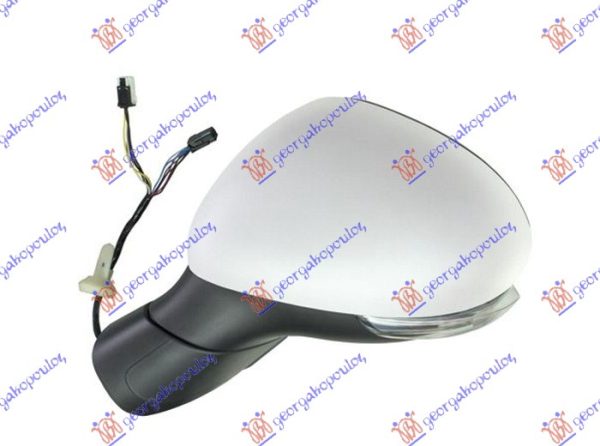 DOOR MIRROR ELECTRICAL HEATED W/CROME COVER (W/SIDE LAMP) (CONVEX GLASS)