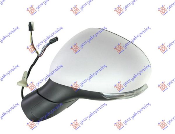 DOOR MIRROR ELECTRICAL HEATED FOLDABLE W/CHROME COVER (W/SIDE LAMP) (CONVEX GLASS)