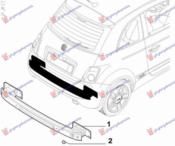 REAR BUMPER REINFORCEMENT (O)