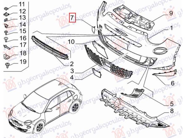 TOW HOOK COVER FRONT (O)