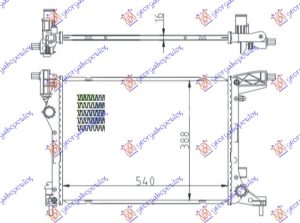HLADNJAK MOTORA 1.4 (70KW) BENZIN (MAN) (540x410x16)