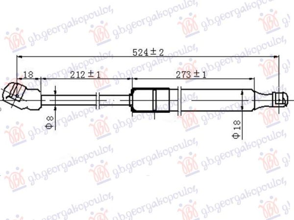 AMORTIZER HAUBE (525L-260N)