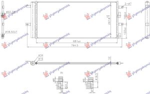 HLADNJAK KLIME 1.5 BENZIN / 2.0 DIZEL (681x298x12) (NISSENS)